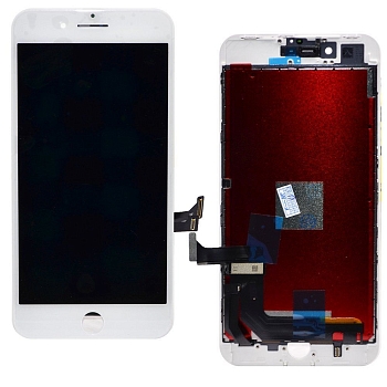 Дисплей для Apple iPhone 8 Plus + тачскрин белый с рамкой (Premium)